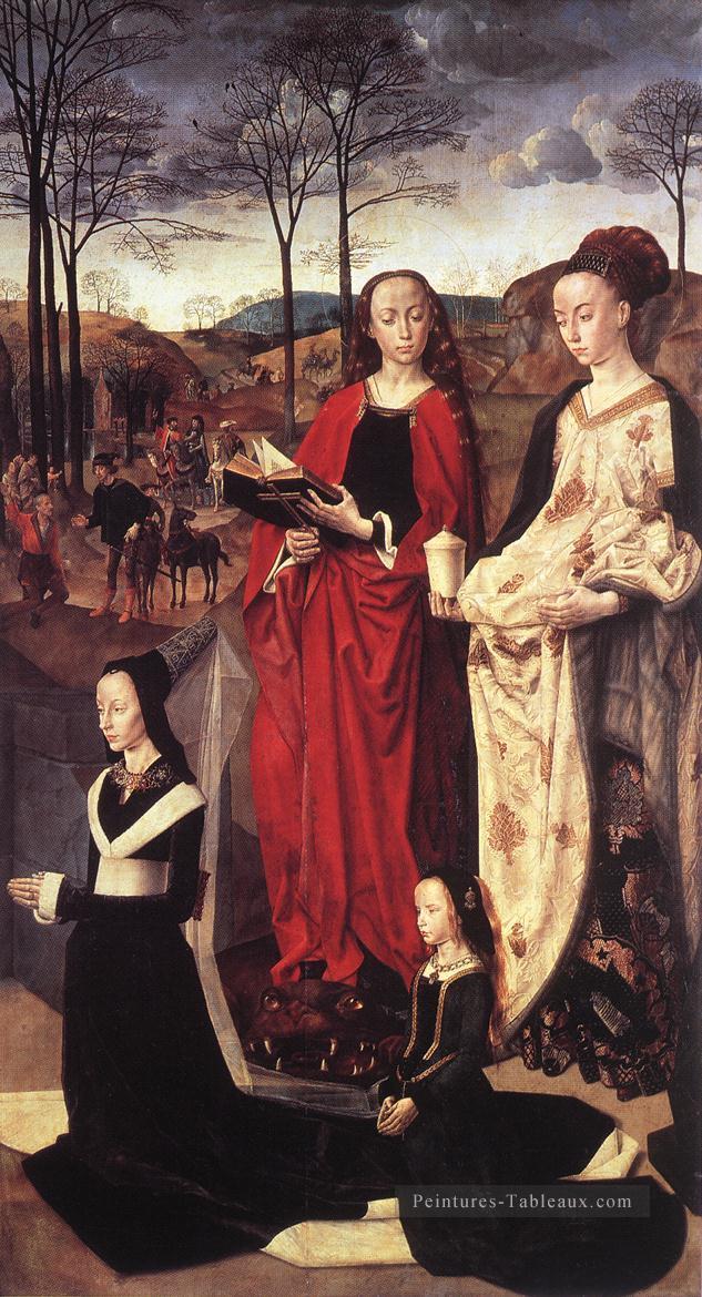 Sts Margaret et Mary Magdalene avec Maria Portinari Hugo van der Goes Peintures à l'huile